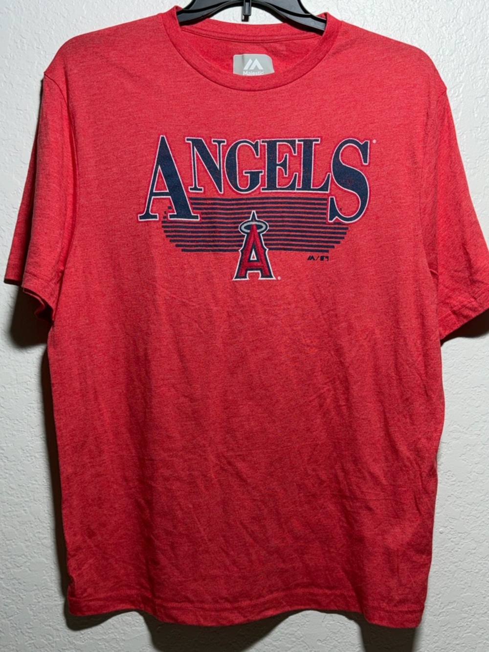 Majestic Angels Baseball Red Graphic Tee